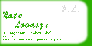 mate lovaszi business card