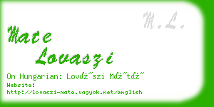 mate lovaszi business card